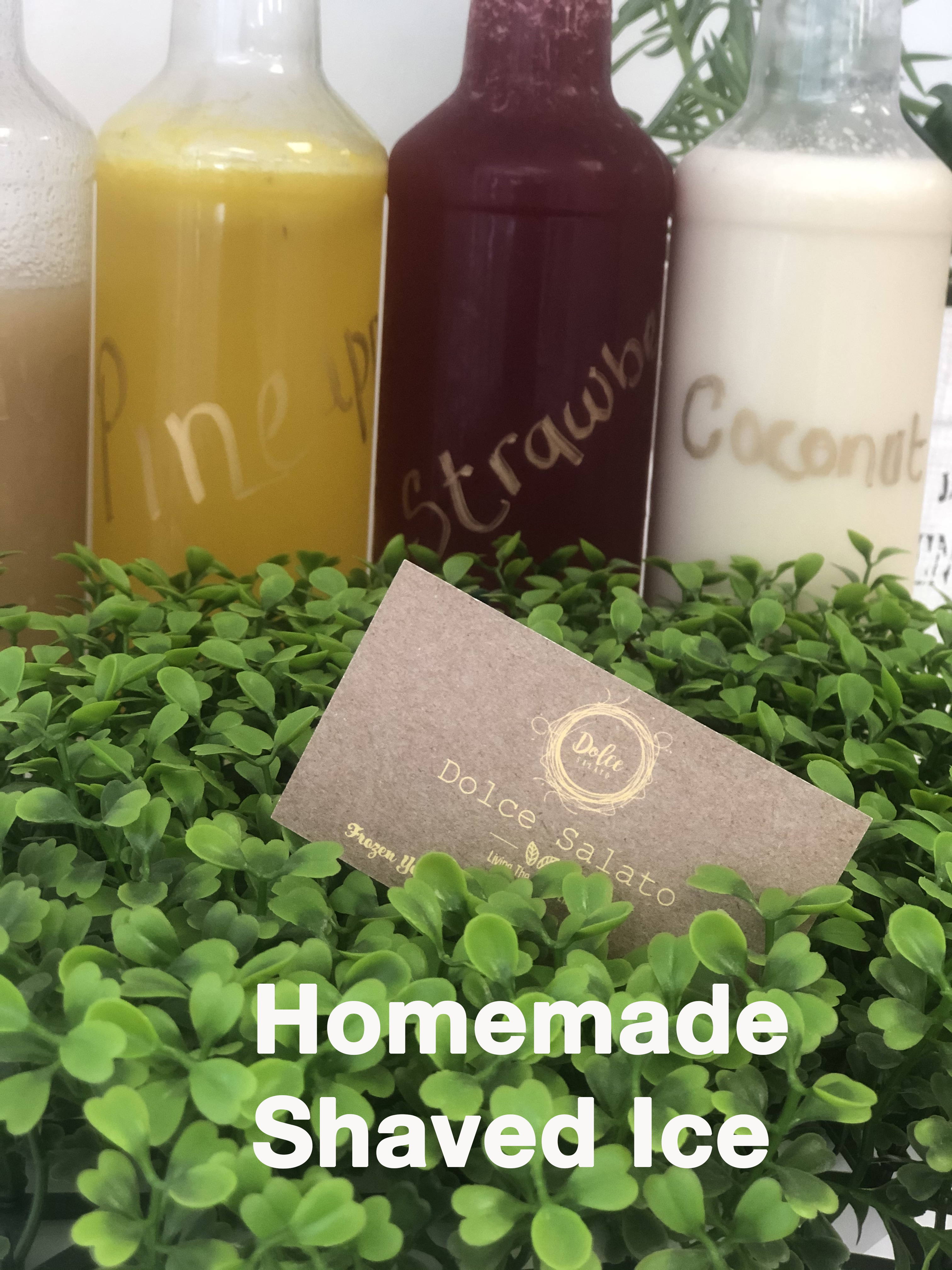 Shaved Iced, Homemade Fresh Fruit Syrups Available